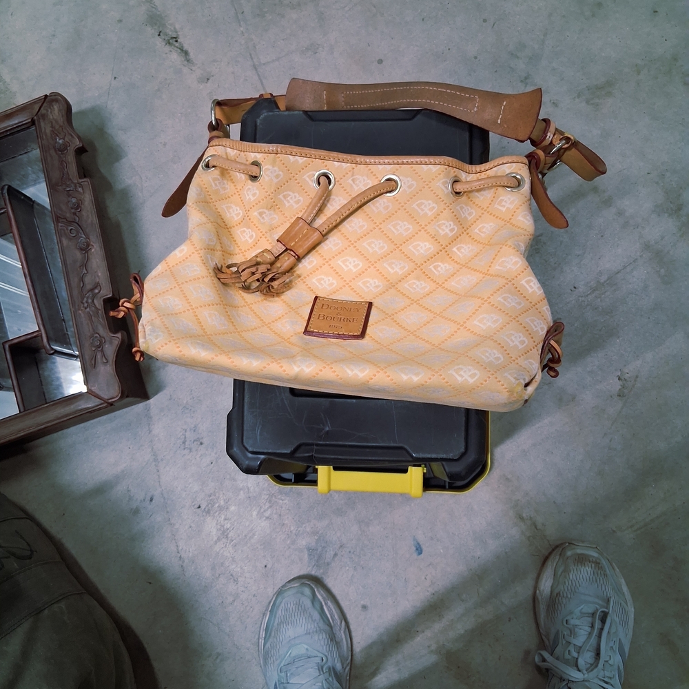 Dooney & Bourke Yellow and Cream Women's Bag